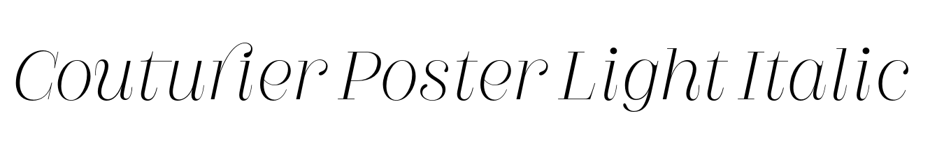 Couturier Poster Light Italic